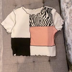 Color Block Trendy Top